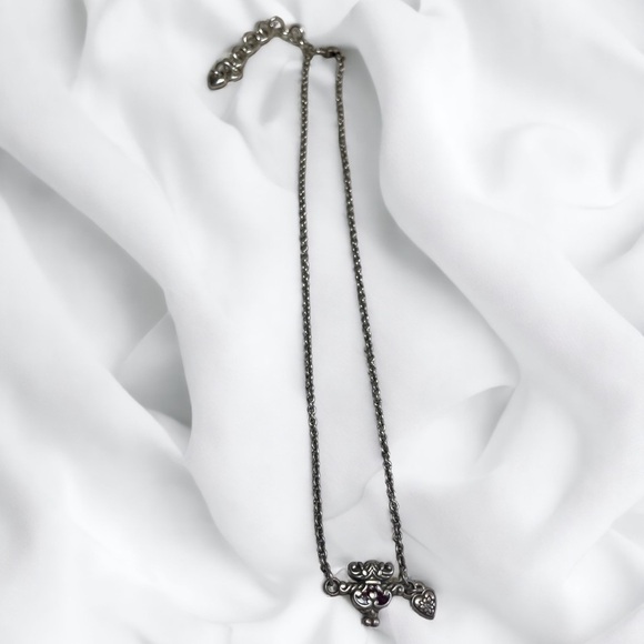 Brighton Silver Filigree Crest Necklace - Picture 2 of 3